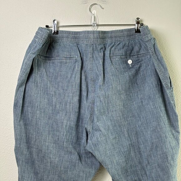 Lands End Pull On Pants Womens XXL 44 46 Blue Elastic Waist Casual Pockets - Picture 4 of 13
